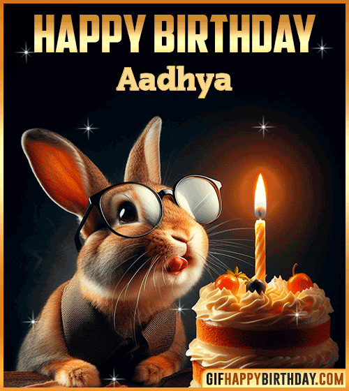 Gif Rabbit Happy Birthday Aadhya