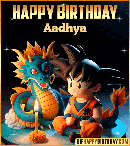 Gif Goku Dragon Ball Happy Birthday Aadhya