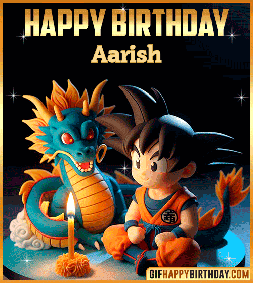 Gif Goku Dragon Ball Happy Birthday Aarish