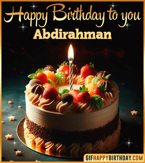 Happy Birthday to you gif Abdirahman