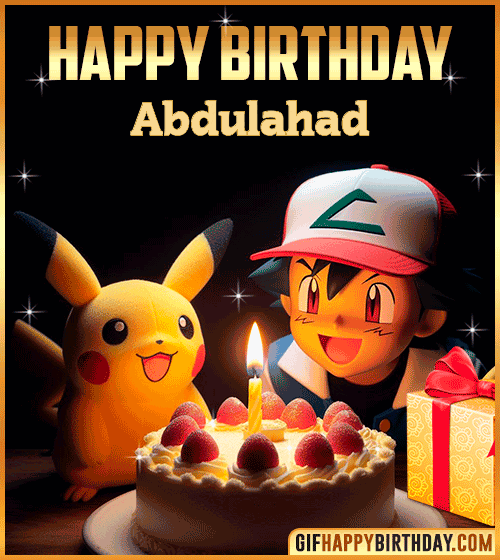 Ash Ketchum Pikachu Happy Birthday Abdulahad