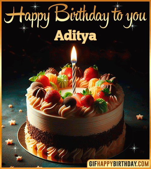 Happy Birthday to you gif Aditya