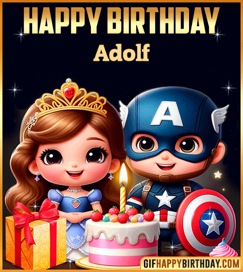 Captain America and Princess Sofia Happy Birthday for Adolf