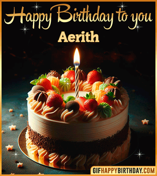 Happy Birthday to you gif Aerith