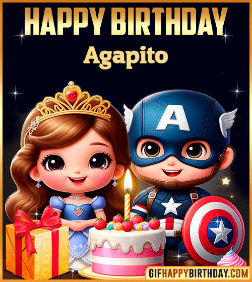 Captain America and Princess Sofia Happy Birthday for Agapito