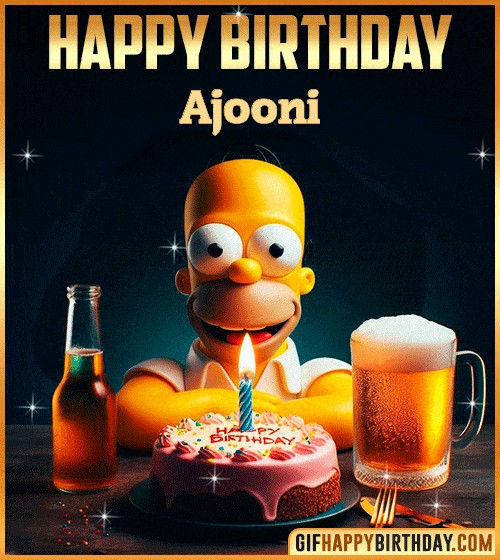 Homer Simpson Happy Birthday gif Ajooni