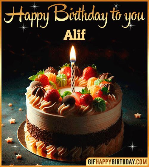 Happy Birthday to you gif Alif