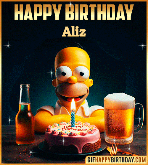 Homer Simpson Happy Birthday gif Aliz