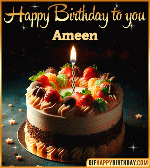 Happy Birthday to you gif Ameen