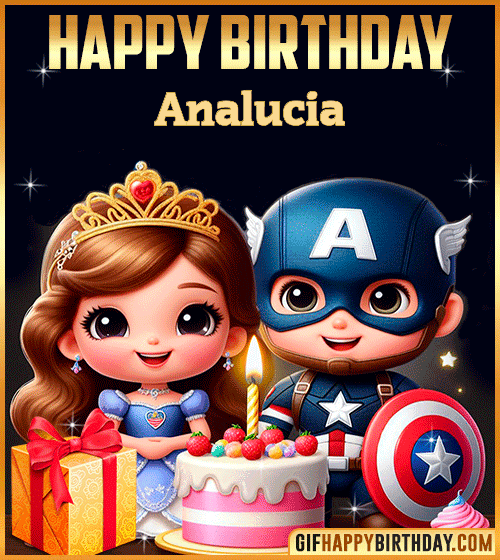Captain America and Princess Sofia Happy Birthday for Analucia