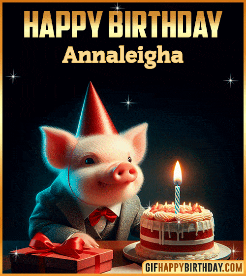Funny pig Happy Birthday gif Annaleigha
