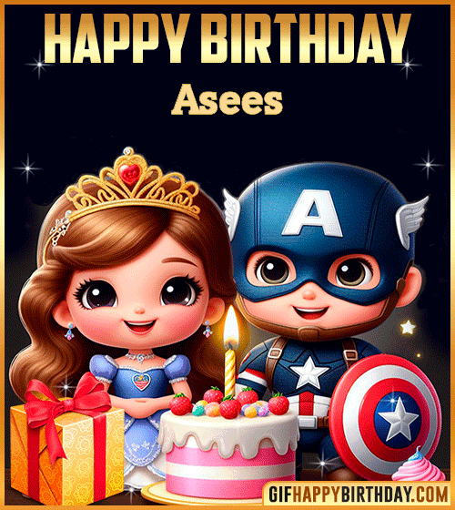 Captain America and Princess Sofia Happy Birthday for Asees
