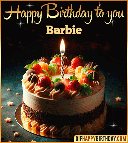Happy Birthday to you gif Barbie