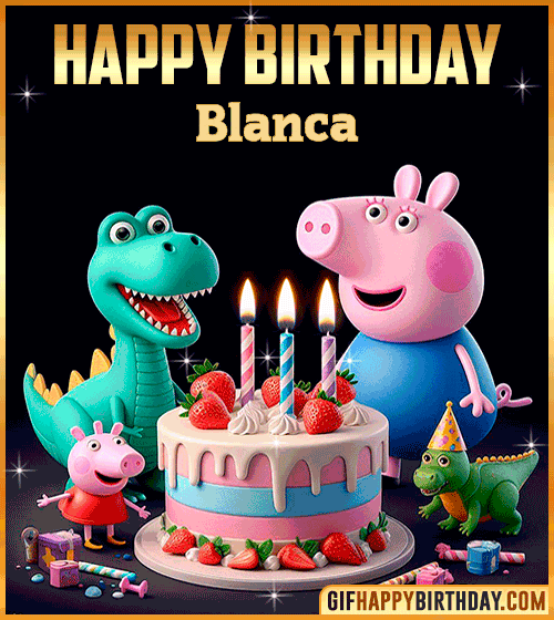 Peppa Pig happy birthday gif Blanca