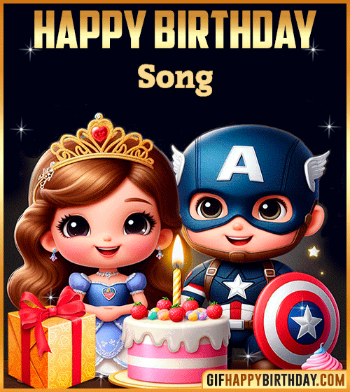 Captain America and Princess Sofia Happy Birthday for Song