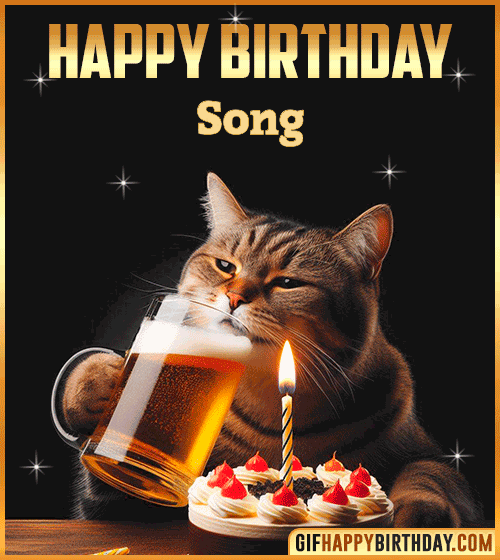 Cat Funny Happy Birthday Song