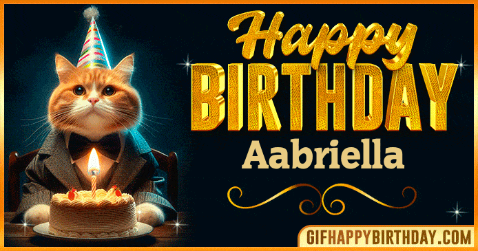 GIF Happy BirthDay Aabriella