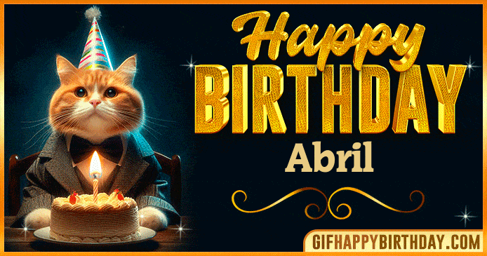 Happy Birthday Abril GIF