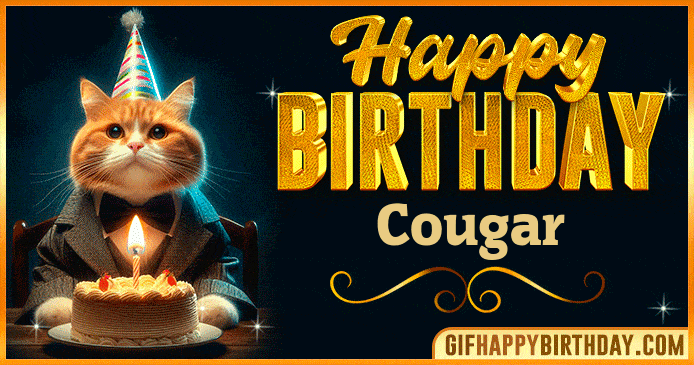 Happy Birthday Cougar GIF