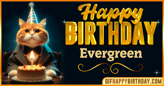 Happy Birthday Evergreen GIF