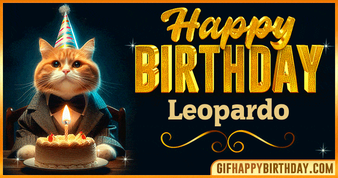 Happy Birthday Leopardo GIF