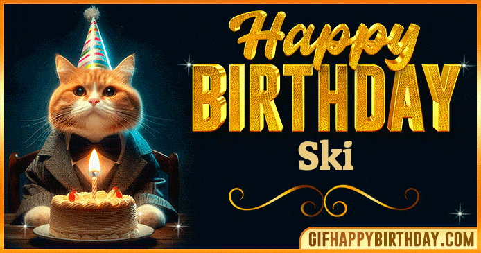 Happy Birthday Ski GIF