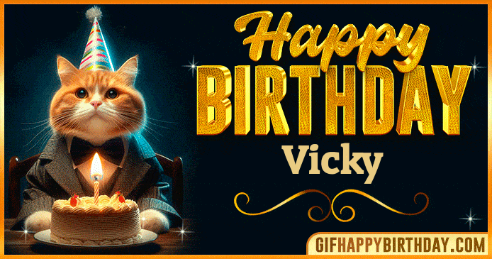 Happy Birthday Vicky GIF Funny Personalized Animated Wishes Happy Birthday Vicky GIF Funny Personalized Animated Wishes
